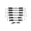 GPM for 1/7 X0-1 1/10 RUSTLER HOSS Slash Stampede 4X4 VXL Metal Stainless Steel Tie Rod Toe Links 5539/6742/3643/3644 - (Color: Black) view 1