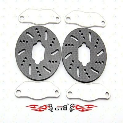 Losi 5ive T LT 5T Stainless Steel Brake Pads + Carbon Fiber Brake Discs Suit 1 Set
