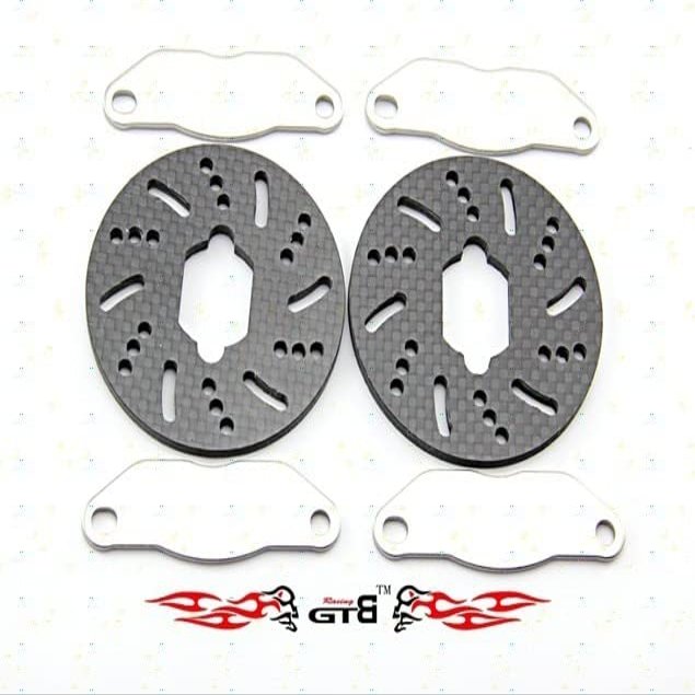 Losi 5ive T LT 5T Stainless Steel Brake Pads + Carbon Fiber Brake Discs Suit 1 Set