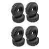 8PCS 120MM 1.9 Rubber Rocks Tyres Wheel Tires for 1/10 RC Rock Crawler Axial SCX10 90046 AXI03007 TRAXS RTX4 D90 TF2 - (Color: Camel) view 1