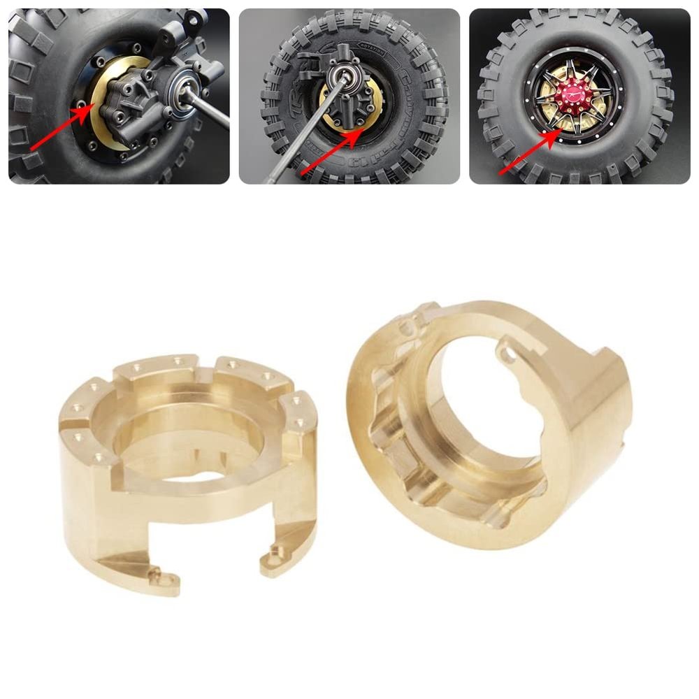for 1/10 TRAXS RTX-4 RTX-6 Brass Front and Rear Wheel Universal Counterweight Brass Heavy Metal Knuckle Weight RC Car Parts - (CN)