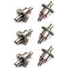 6Pcs Full Metal All-Metal Differential Gear Upgrade Parts for WTY 144001 124019 124018 RC Car Spare Accessories - (Color: Silver red) view 1