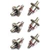 6Pcs Full Metal All-Metal Differential Gear Upgrade Parts for WTY 144001 124019 124018 RC Car Spare Accessories - (Color: Silver red) view 2