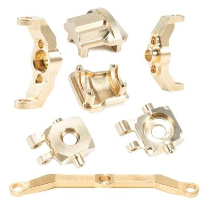 Brass Weight Steering Link Blocks Knuckle Diff Cover Caster Blocks for 1/18 RTX4-M Upgrade Parts - (Color: as Shown)