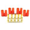 10Pair/20PCS 3.5MM Gold Plated Banana Plug Jacket with Plastic Protector 3.5 MM Female Male Bullet Sheath Banana Plugs - (Color: Red) view 1