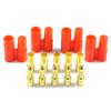 10Pair/20PCS 3.5MM Gold Plated Banana Plug Jacket with Plastic Protector 3.5 MM Female Male Bullet Sheath Banana Plugs - (Color: Red) view 2