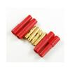 10Pair/20PCS 3.5MM Gold Plated Banana Plug Jacket with Plastic Protector 3.5 MM Female Male Bullet Sheath Banana Plugs - (Color: Red) view 3
