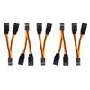 5 Pcs JR/Futaba Style Servo 1 to 2 Y Harness Leads Splitter Cable Male to Female Extension Lead Wire for RC Models 7Cm - (Color: BrownRedOrange) view 1