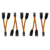 5 Pcs JR/Futaba Style Servo 1 to 2 Y Harness Leads Splitter Cable Male to Female Extension Lead Wire for RC Models 7Cm - (Color: BrownRedOrange) view 2
