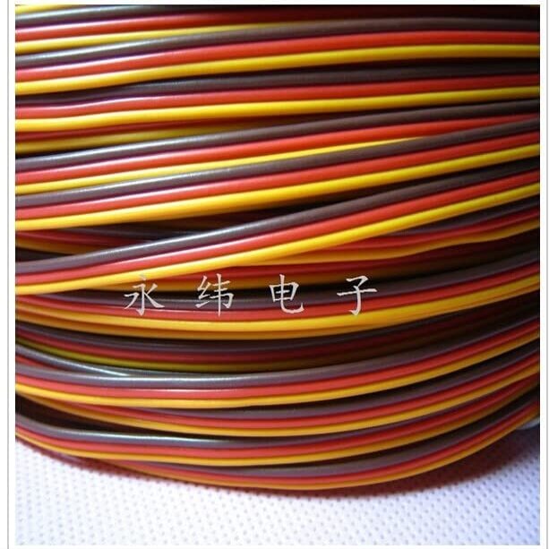 10 feet 30 core 0.08mm 1.2mm servo JR Color Extension Cable 3p line futaba Model Aircraft Servo Extension Wire Extended Wiring