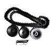 Track + Track Drive Wheel/Track Wheel + Bearing Wheel Tank Car Chassis Robot Wall Power Model Spare Parts Kit - (Color: Black) view 1