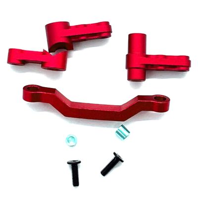 for Remo Steering Group Kit for 1/16 Smax 1621 1625 1631 1635 1651 1655 Vehicle Models RC Car Upgrades Parts Red - (Color: Red, CN)