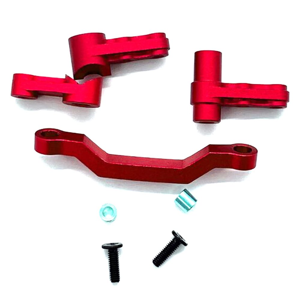 for Remo Steering Group Kit for 1/16 Smax 1621 1625 1631 1635 1651 1655 Vehicle Models RC Car Upgrades Parts Red - (Color: Red, CN)