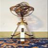 CALIF INTERNATIONAL Designer Vintage Brass Sphere Astrolabe Armillary Tripod Zodiac Signs Astrology view 1