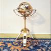 CALIF INTERNATIONAL Designer Vintage Brass Sphere Astrolabe Armillary Tripod Zodiac Signs Astrology view 2