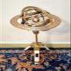 CALIF INTERNATIONAL Designer Vintage Brass Sphere Astrolabe Armillary Tripod Zodiac Signs Astrology view 3