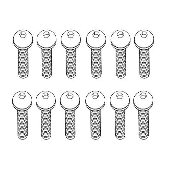 BSD BS502-017 TM3*10mm B-Head Hex Screw 12PCS
