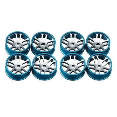 2X for WTY K979 K989 Iw04m AWD Iw02 Rm02 Rm03 Dgawd Mini-Z Mini-D Mini-Q RC Car Spare Upgrade Metal Wheel Hub Tire - (Color: Blue)