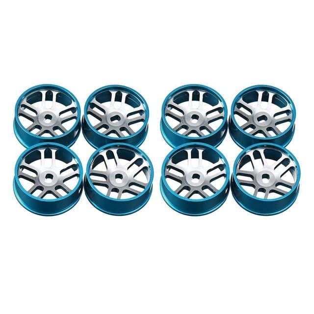 2X for WTY K979 K989 Iw04m AWD Iw02 Rm02 Rm03 Dgawd Mini-Z Mini-D Mini-Q RC Car Spare Upgrade Metal Wheel Hub Tire - (Color: Blue)