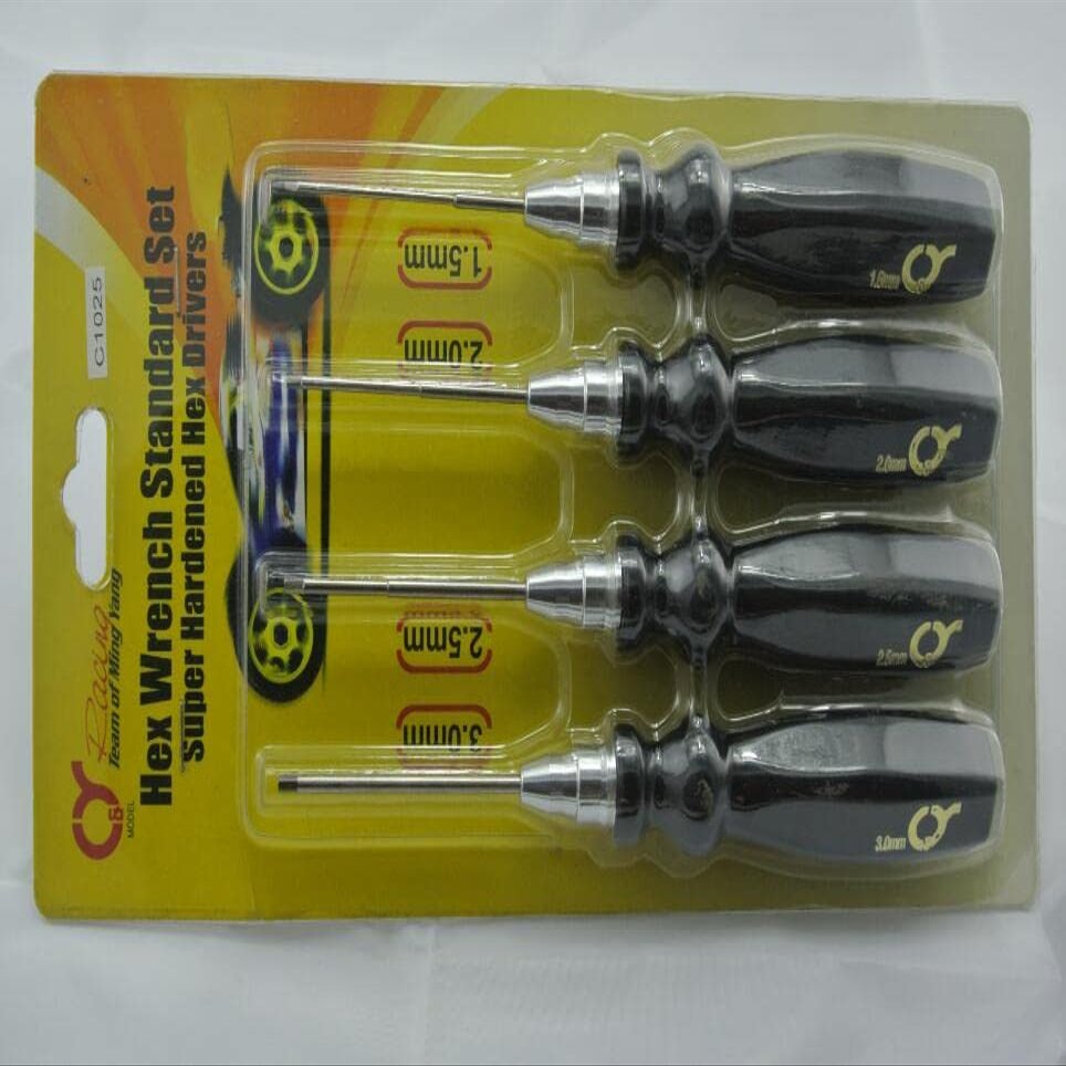 black 4pcs Hex Wrench Standard set 1.5/2.0/2.5/3.0mm Tools for R/C Car Airplane