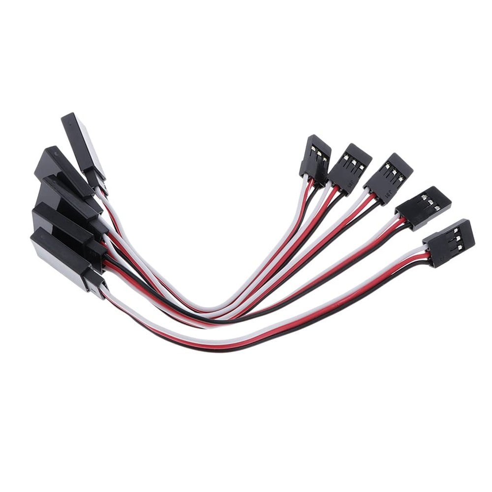 5 Pack Male to Female Extension Cable Wire 3 Colors 100mm/150mm