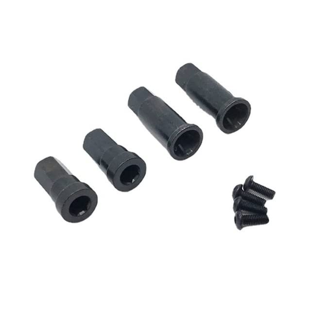 8Pcs Metal Wheel Hex Hub Drive Adapter Combiner for HB Toys ZP1001 ZP1002 ZP 1001 ZP 1002 1/10 RC Car Upgrade Parts - (Color: Black)