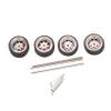 4Pcs 1/64 Scale Steam Wheel Alloy Wheel Tire Alloy Model Car with Brake Disc for 1:64 Vehicle Universal Model Tire A1 - (Color: As Shown, CN) view 1