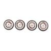 4Pcs 1/64 Scale Steam Wheel Alloy Wheel Tire Alloy Model Car with Brake Disc for 1:64 Vehicle Universal Model Tire A1 - (Color: As Shown, CN) view 2