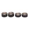 4Pcs 1/64 Scale Steam Wheel Alloy Wheel Tire Alloy Model Car with Brake Disc for 1:64 Vehicle Universal Model Tire A1 - (Color: As Shown, CN) view 3
