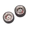 4Pcs 1/64 Scale Steam Wheel Alloy Wheel Tire Alloy Model Car with Brake Disc for 1:64 Vehicle Universal Model Tire A1 - (Color: As Shown, CN) view 4