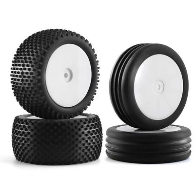 4Pcs Wheel Car Tyre Lace RC Buggy Supplies Durable Removed Plane Plastic Off-Road Model Toy Assembly Quality Parts - (Color: Black, CN)