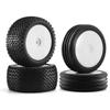 4Pcs Wheel Car Tyre Lace RC Buggy Supplies Durable Removed Plane Plastic Off-Road Model Toy Assembly Quality Parts - (Color: Black, CN) view 2