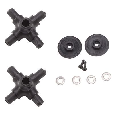 4Piece RC Helicopter Airplane Drone Spare Parts Upgrade Accessories Black C186 Rotor Head for C186 C-186 - (Color: Black)