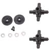 4Pcs RC Helicopter Airplane Drone Spare Parts Upgrade Accessories C186 Rotor Head for C186 C-186 - (Color: Black) view 1