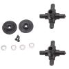 4Pcs RC Helicopter Airplane Drone Spare Parts Upgrade Accessories C186 Rotor Head for C186 C-186 - (Color: Black) view 2