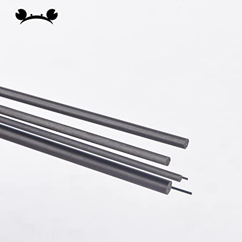 Varilla de Refuerzo de fibra de carbono slida, varillas de alta resistencia y peso ligero para DIY, Modelo de avin RC de 0,8 MM, mezcla de 16 piezas, 400MM-4mm