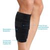 Wootshu Calf Brace Adjustable Shin Splint Support Sleeve Leg Compression Wrap for Pulled Calf Muscle Pain Strain Injury, Swellin - (Color: Black) view 3