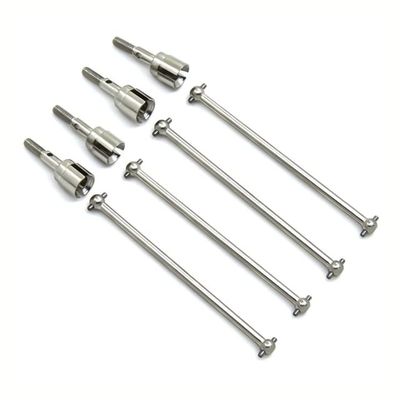 4Pcs Dogbone Drive Shaft & Wheel Axle for HSP 94111 94108 94170 1/10 - (Color: Silver)