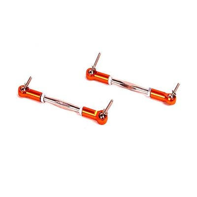 Baja CNC Steering Plate Connect Rod tie Rod turnbuckle for 1/5 hpi Baja 5b km rovan Orange