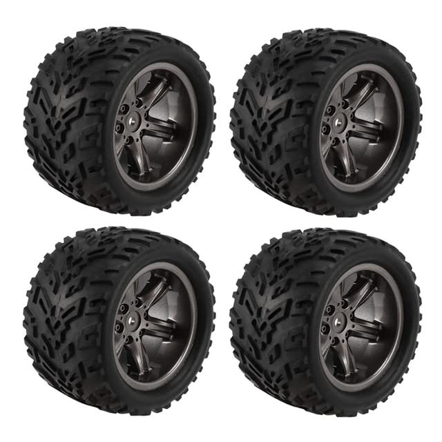4Pcs Tires Tyre Wheel for XINLEHONG 9125 9116 X9115 X9116 GPTOYS S911 S912 1/12 RC Car Replacement Spare Parts| | - - (Color: As Shown)