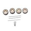 4Pcs 1/64 Scale Steam Wheel Alloy Wheel Tire Alloy Model Car with Brake Disc for 1:64 Vehicle Universal Model Tire A10 - (Color: As Shown, CN) view 1