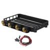 1 Piece LD-P06 Luggage Carrier Roof Rack with LED Light Upgrade Parts Metal for LDRC LD-P06 LD P06 Unimog 1/12 RC Truck Car - (Color: Black) view 1