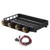 1 Piece LD-P06 Luggage Carrier Roof Rack with LED Light Upgrade Parts Metal for LDRC LD-P06 LD P06 Unimog 1/12 RC Truck Car - (Color: Black) view 2
