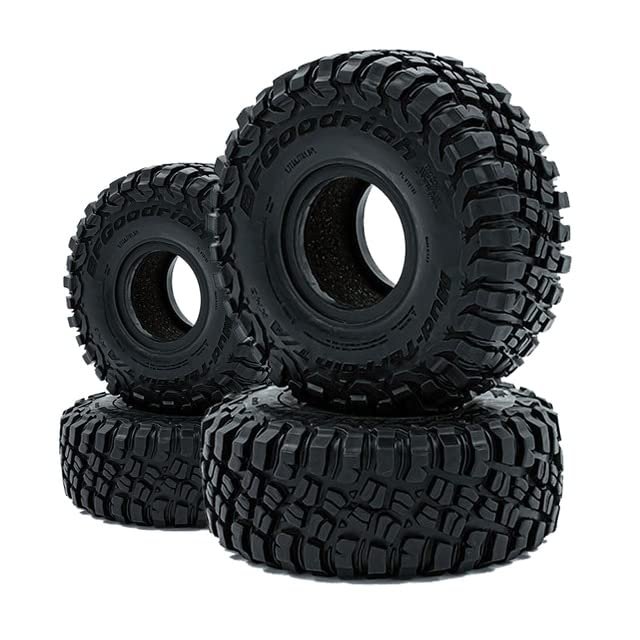 4PCS 117X47MM Wheel Tires 1.9 Inch Rubber Tyre for 1/10 RC Crawler RTX4 Axial SCX10 AXI03007 90046 - (Color: 4pcs, CN)