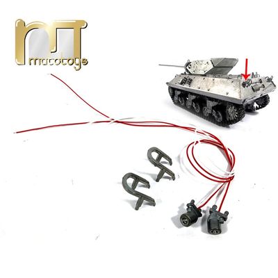 1:16 Metal Rear Lights with Guards for MATO 1210 All Complete Metal M10 Tank Destroyer RC Tank