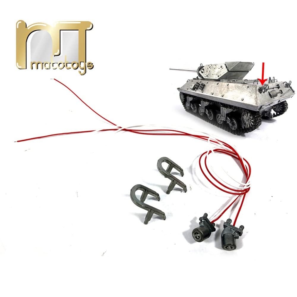 1:16 Metal Rear Lights with Guards for MATO 1210 All Complete Metal M10 Tank Destroyer RC Tank