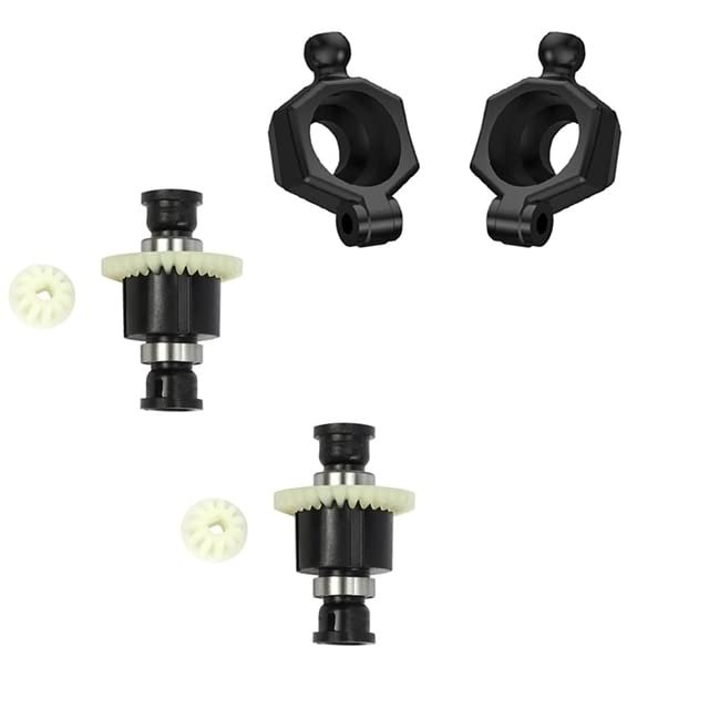 2Pcs RC Car Differential Assembly for SG 1603 SG 1604 SG1603 SG1604 1/16 & 2Pcs Rear Wheel Seat Hub Carrier - (Color: Pink)