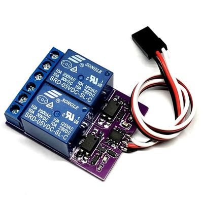 Aircraft Model Relay Module PWM Navigation Light Remote Control 1CH Dual-Way Electronic On-Off Switch 10A for RC 5V Receiver