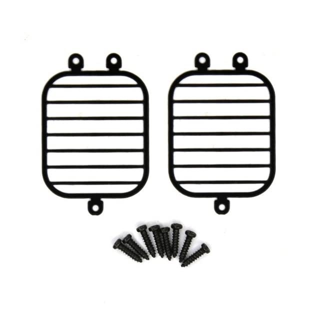 for 1/10 RTX4 G63 G500 Simulation Climbing Car Headlight Metal Mesh Cover Accessories - (Color: Black)
