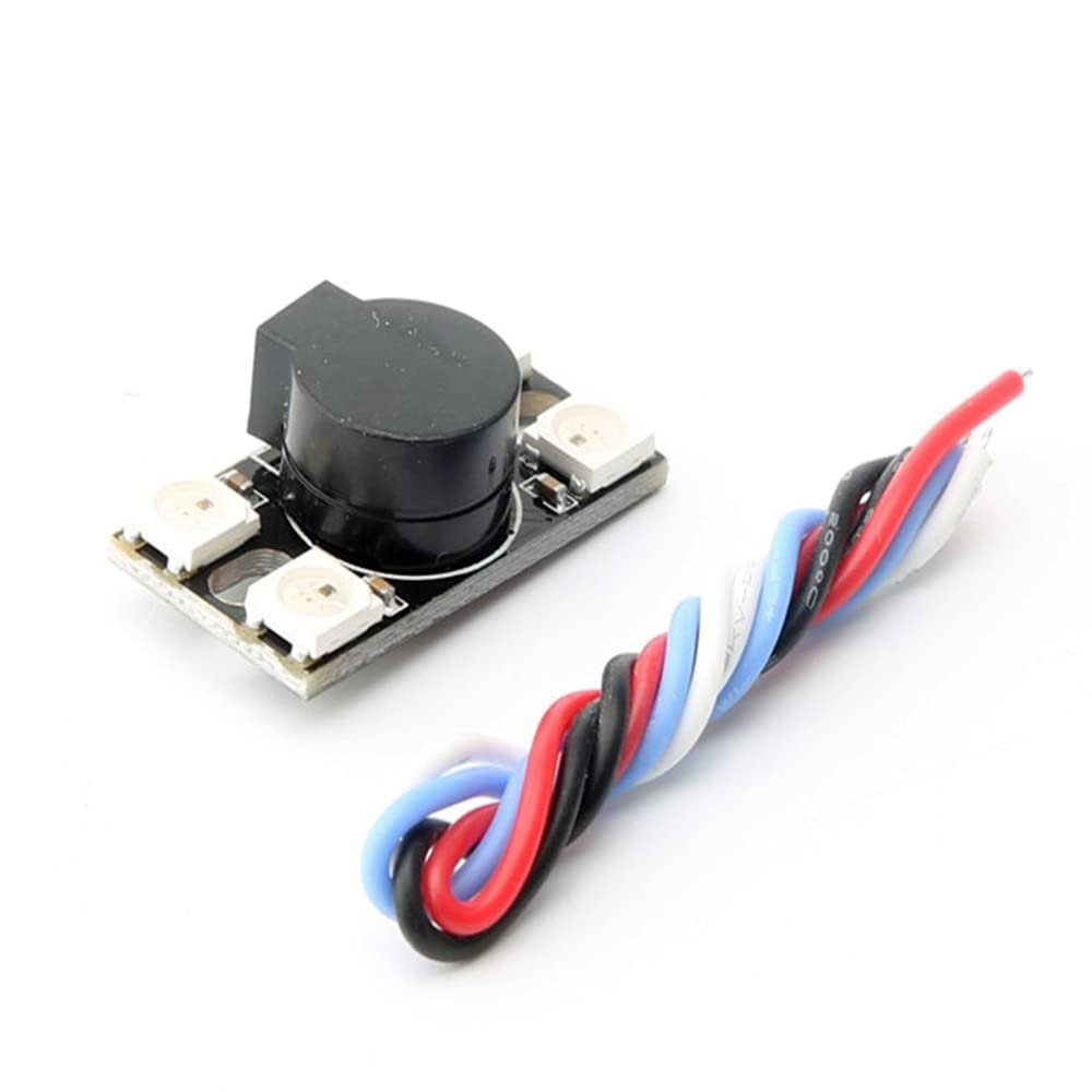 3pcs JHUMCE BZ110DB_WS2812 5V 110DB Super Loud Active Buzzer W/ WS2812 LED Light Supports F3 F4 F7 Flight Control for FPV Drone